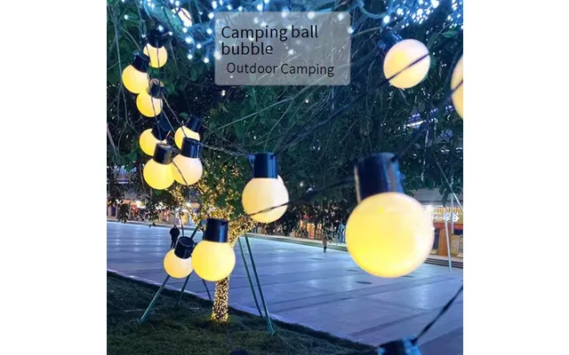 Solar-powered Vintage Papaya String Lights Waterproof Outdoor Fairy Lights For Garden - Camping & Patio Warm White Color
