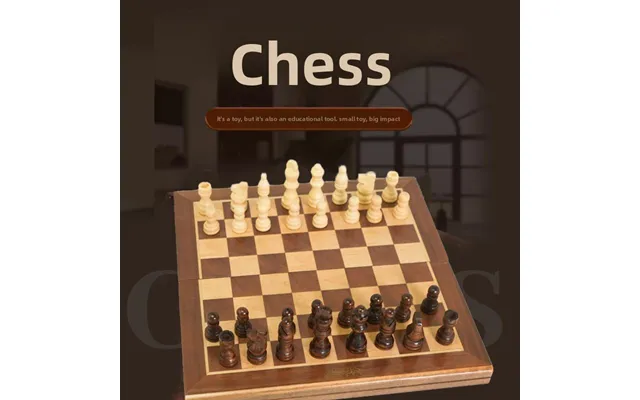 Solid Wood Small Book Box High-end Portable Folding Chessboard Wooden Adult Children Parent-child International Chess