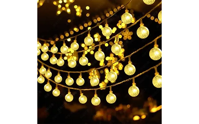 Starry & Bubble Led String Lights Waterproof Outdoor Fairy Lights With 8 Lighting Modes - Battery Usb Solar Powered
