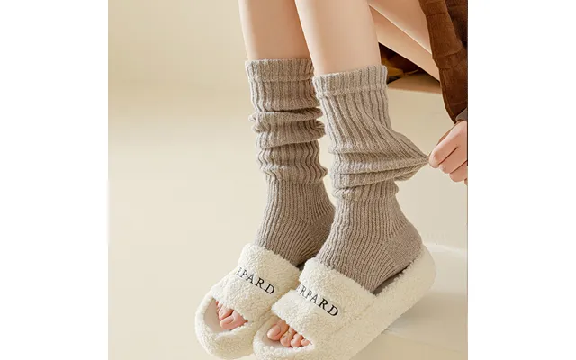Stocking Pile Plush And Pile Thick Long Tube Stocking Leg Cover Women Solid Color Warm Stocking