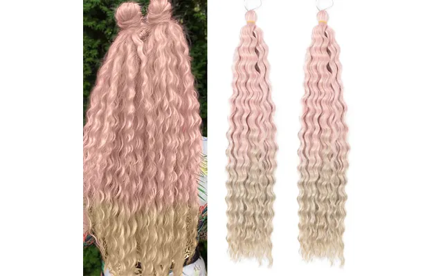 Synthetic Hair Crochet Technique For Low-temperature Deep Curly Curtain Hair Pieces 22 Inch Wavy Crochet