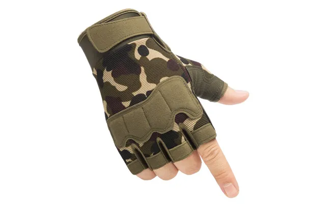 Tactical Gloves Sports Tactics Non-slip Gloves Semi-finger Men's And Women's Camouflage Riding Mountaineering Non-slip O