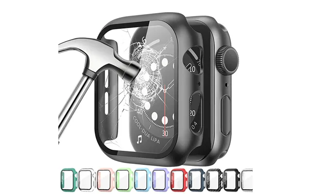 Tempered Glass Cover For Apple Watch 8 Case 41mm 45mm 42mm 38mm Pc Bumper Screen Protector Iwatch Series 7 6 5 4 3 Se 40
