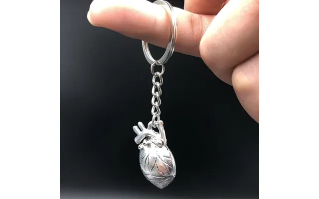 Three-dimensional Human Heart Key Chain