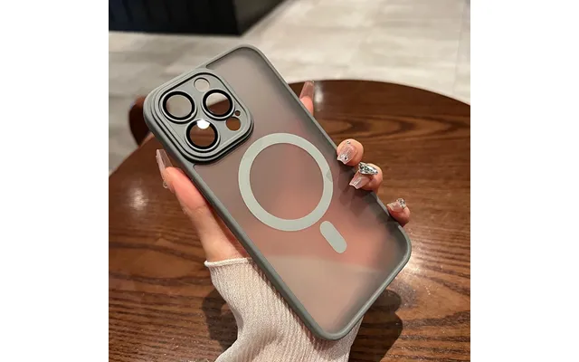 Titanium Gray Transparent Matte Wireless Charger Case For Iphone 15 14 13 11 12 Pro Max Shockpoor Cover
