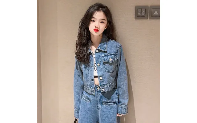 Toddler Girls Clothing Spring And Autumn Styles For Middle And Large Children And Girls - Fashionable Little Girl Denim 