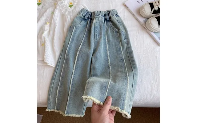 Toddler Girls Clothing Straight Jeans Girls Stylish Wide Leg Pants Spring And Autumn Children's Trousers