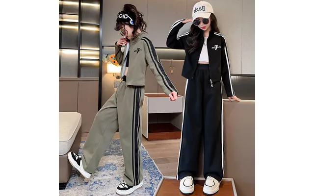 Toddler Girls Clothing Stylish Spring And Autumn Spring Little Internet Celebrity Sports Two Piece Suits