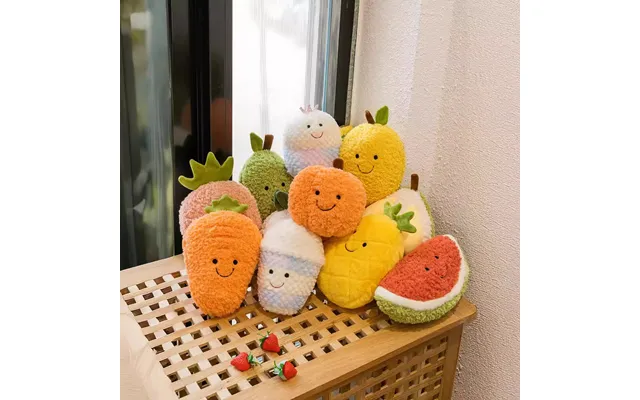 Toy Fruit Doll Watermelon Strawberry Durian Plush Toy 8 Inch Claw Doll Children's Birthday Gift