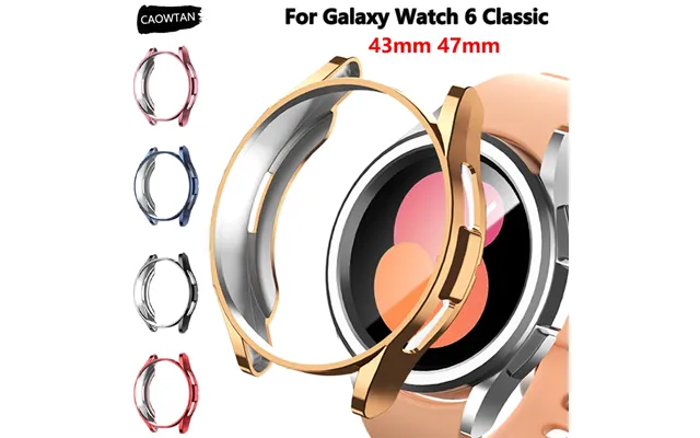 Tpu Case For Samsung Classic 43mm 47mm Plated Screen Protector All-around Bump Shell Galaxy Watch 6