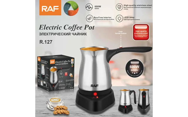 Turkish Electric Coffee Maker - 500ml Stainless Steel Ibrik With Handle For Stove Top Eu Standard