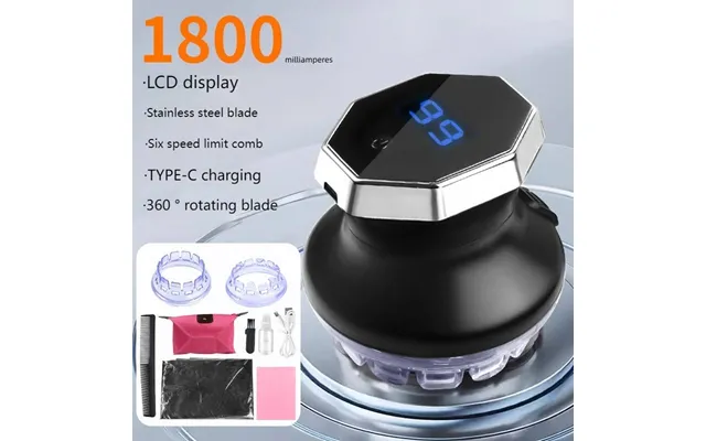 Ufo Electric Hair Clipper For Men Cordless & Rechargeable With Lcd Screen & 360 Rotary Blades Includes Bonus Kit For Diy