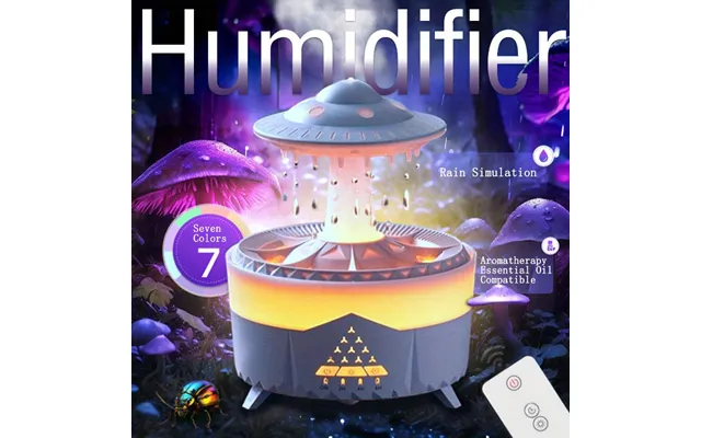 Ufo Humidifier & White Noise Machine - Large Capacity Ultrasonic Diffuser With Essential Oil Tray For Home Relaxation