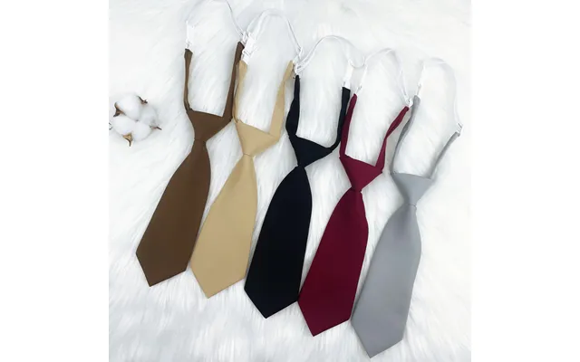 Ultra Short Small Tie For Women - Solid Color
