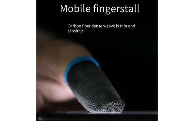 Unisex Carbon Fiber Gaming Finger Sleeve Gaming Aid