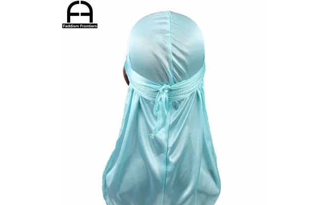 Unisex Damen Herren Seide Durag Turban Hut Perücken Biker Kopfbedeckung Stirnband Haarschmuck Lange Schwanzriemen Bandan