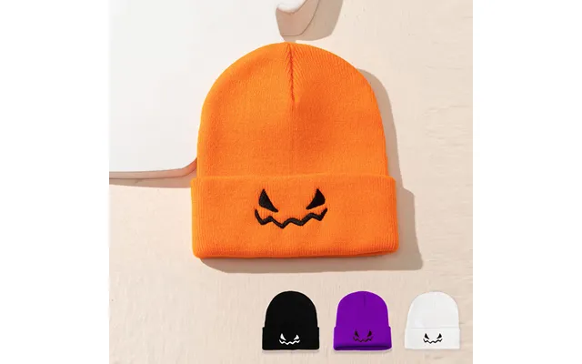 Unisex Halloween Halloween Pumpkin Emoji Knitted Hat Warm Popular Casual Knitted Hat