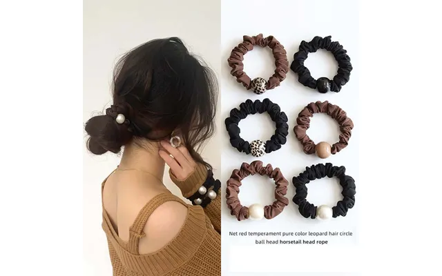 Unisex Leopard Print Pearl Large Intestine Headband - High-end Hair Tie