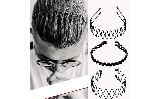 Unisex Men's Hairband Headband Fashion Oil-headed Men's Sports Hairpins Big Back Hair Band Wash Wave Hairpin