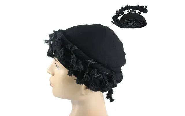 Unisex Men's Tin Lined Pullover Hat Fringe Edge Headscarf Hat Women's Personalized Hair Care Twist Tail Hat