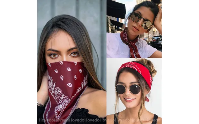 Unisex Outdoor Riding Function Bandana Cotton Bandana Cashew Flower Square Hair Magic Bandana