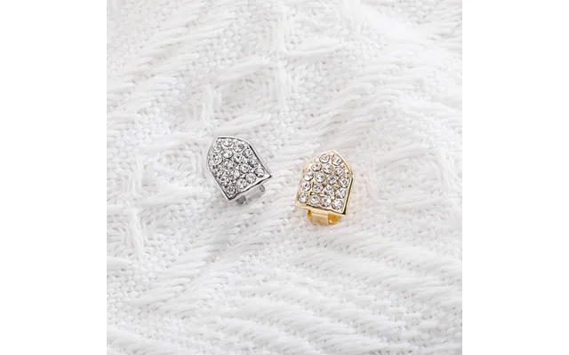 Unisex Single Gold Braces Full Diamond Trendy Men's Nightclub Rap Super Cool Accessories Teeth Grills