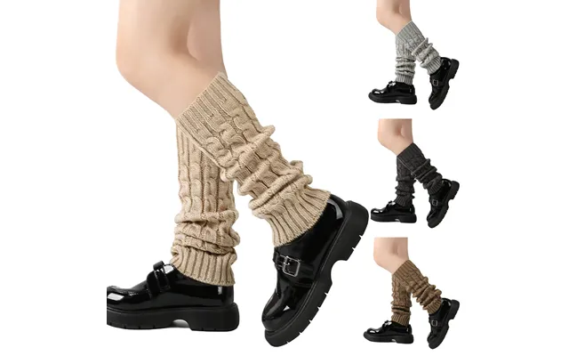 Unisex Twisted Leg Warmers Knitted Wool Leg Warmers For Women's Warm Pile Socks Pigeonhole Wool Leg Warmers Boot Covers