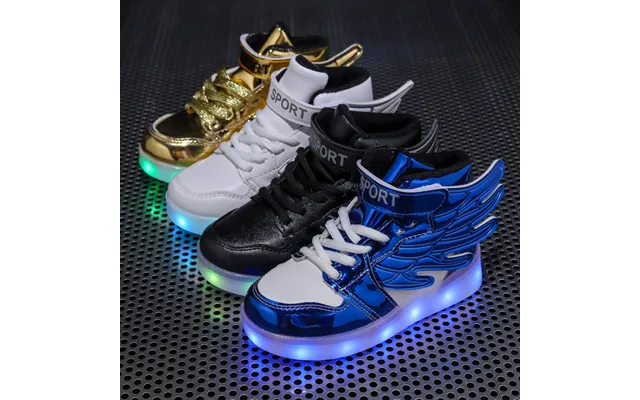 Usb Charging Colorful Light Shoes For Children Led Flash Shoelace Light Luminous Casual Shoes For Boys And Girls