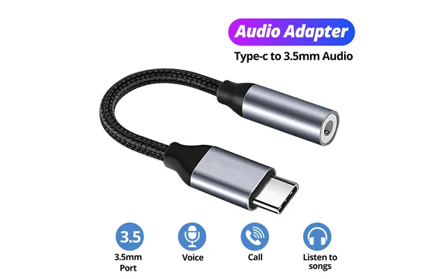 Usb Type C To 3.5mm Aux Adpter Type-c 3 5 Jck Audio Erphone Cable Converter For Iphone 15 Smsung Glxy S24 S23