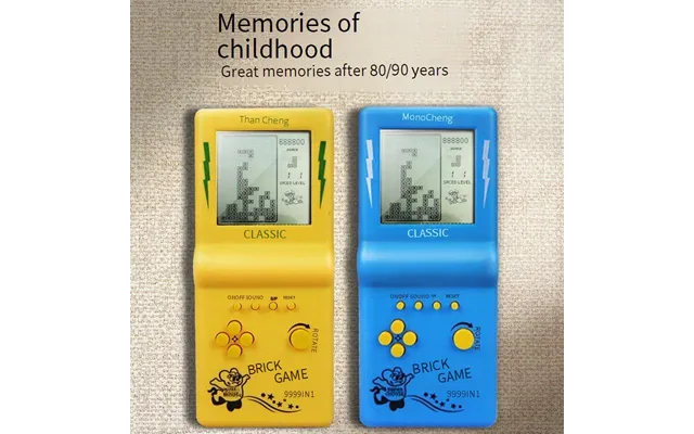Video Game Consoles Large Screen Tetris Game Console Retro Nostalgic Classic Children's 8090 Handheld Game Console Elect