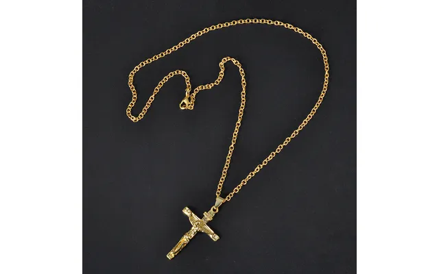 Vintage Kruzifix Halskette Männer Kreuz Anhänger Mit Edelstahl Kette Jesus Christus Amulett Schmuck Geschenk