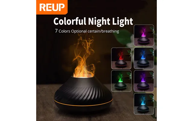 Volcanic Flame Aroma Diffuser Essential Oil Lamp 130ml Usb Portable Air Humidifier With Color Night Light Fragrance Home