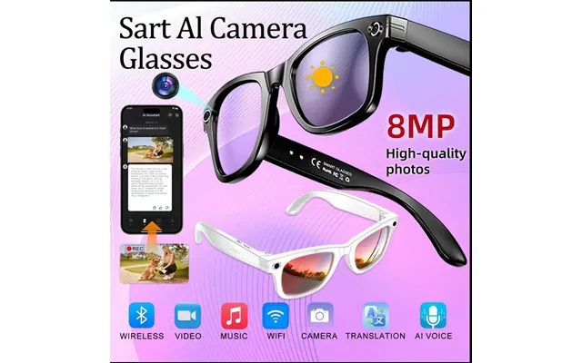 W610 800w Pixel Ai Translation Photo Camera Smart Gla Wifi Image Transmission Dual Noise Reduction Anti-shake