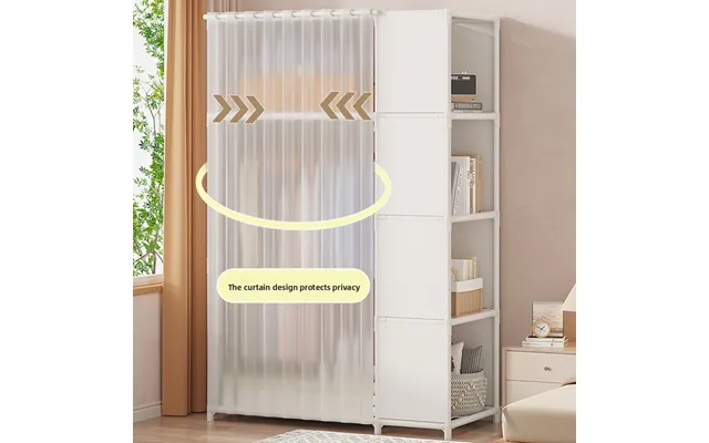 Wardrobe Simple Rental Home Bedroom Cloth Wardrobe Modern Simple Bold Dustproof Storage Wardrobe Japanese Style Rack