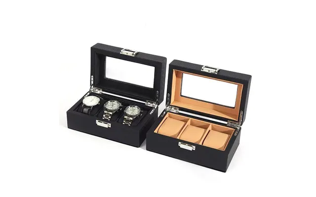 Watch Box Woven 3-digit Watch Storage Box Family Bracelet Display Box Watch Collection Box
