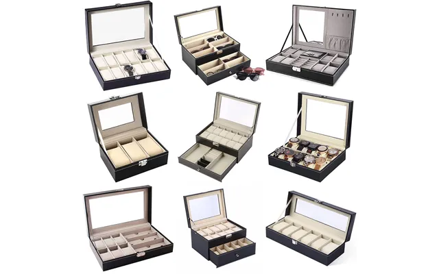 Watch Storage Box 12-digit Watch Case Wooden Pu Leather Watch Case With Lock Watch Case Display Case Storage Box