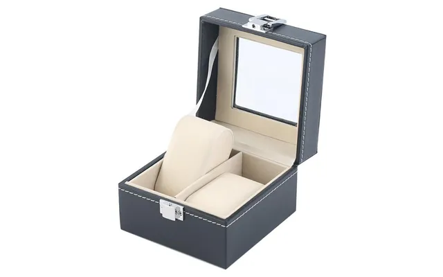 Watch Storage Box 2-position Watch Box Watch Storage Box Watch Packaging Box Leather Box 2-cell Multi-function Storage B