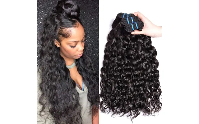 Water Wave Bundles Brazilian Virgin Human Hair Bundles Full Head Curly Weave Bundles Human Hair Natural Black Color Can 