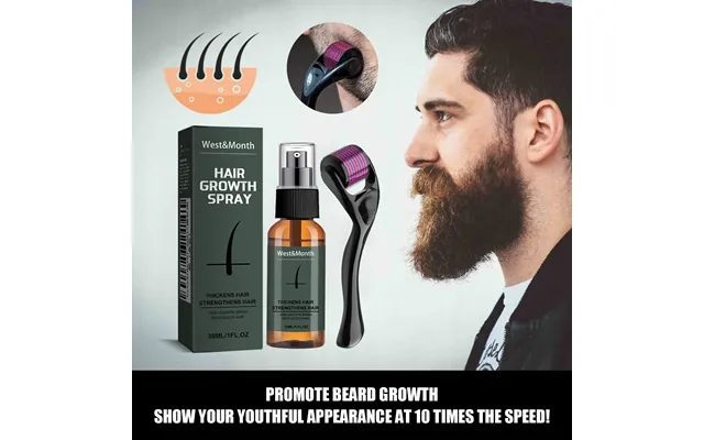 West&month Set Moisturizing Spray Beard Care Promoting Thick Liquid