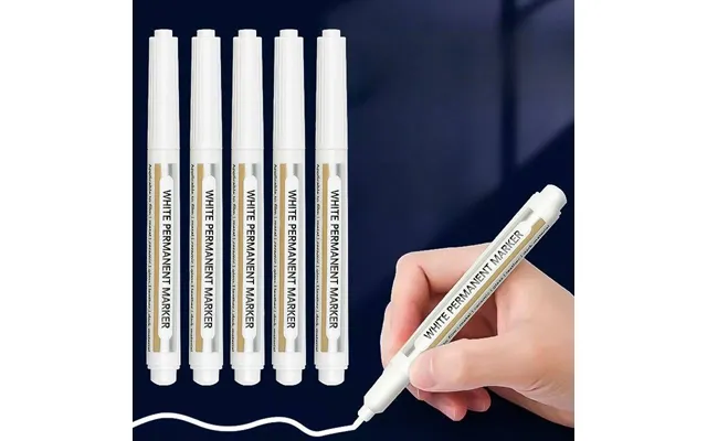 White Marker Pen Plus Thick Oily Pen Ink Quick Drying Waterproof White Art Highlight Pen Large Capacity Hook Pen