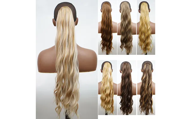 Wholesale European And American Cross-border Chemical Fiber Wig Drawstring Ponytail Screw Roll High Temperature Wire Dra