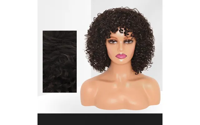 Wig Head Cover Female Chemical Fiber High Temperature Silk Small Roll Caterpillar Long Curly Hair Head Cover