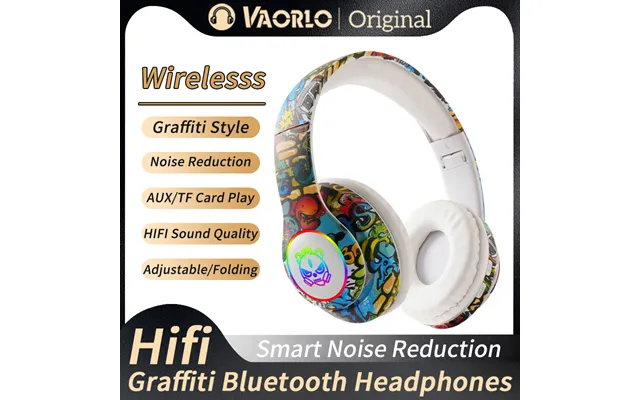 Wireless Headset Flash Light Kids Ear Headphones With Mic Bluetooth Headsets Stereo Music Game Headphone Girls Boys Gift