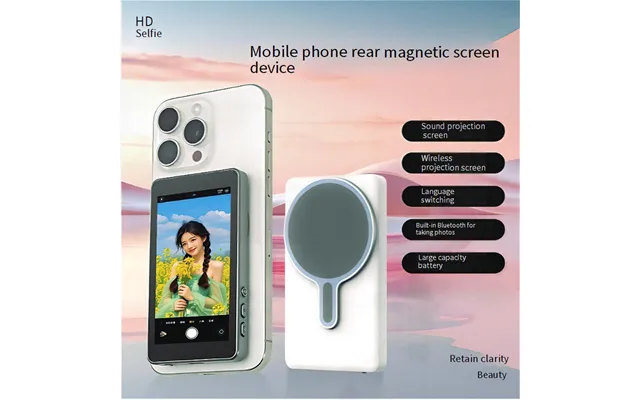 Wireless Magnetic Phone Selfie Monitor With Bluetooth Remote - Touch Screen