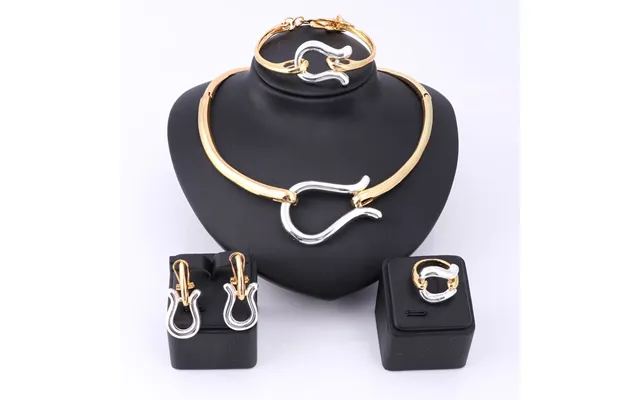 Women African Jewelry Sets Gold Color 3 Colors Fashion Bridal Wedding Elegant Romantic Wedding Necklace Jewelry Sets