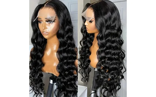 Women's 13 X 4 Front Lace Wig Long Wavy Hair Center Parted Full Head Natural Synthetic Clip-in Wig