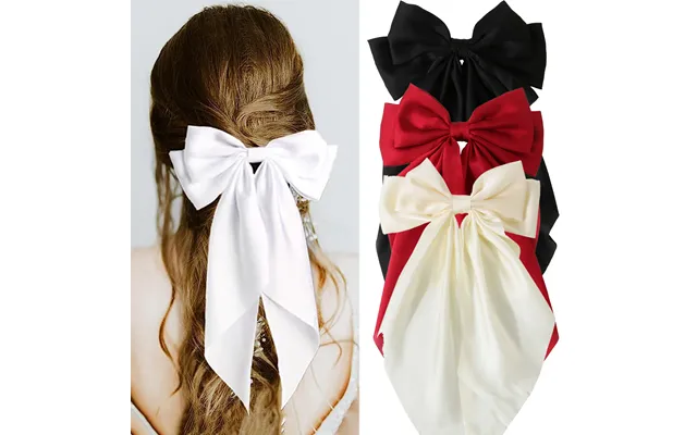 Women’s Accessories Oversized Ribbon Bow Spring Clip Hair Accessories High-end Satin Hair Clip