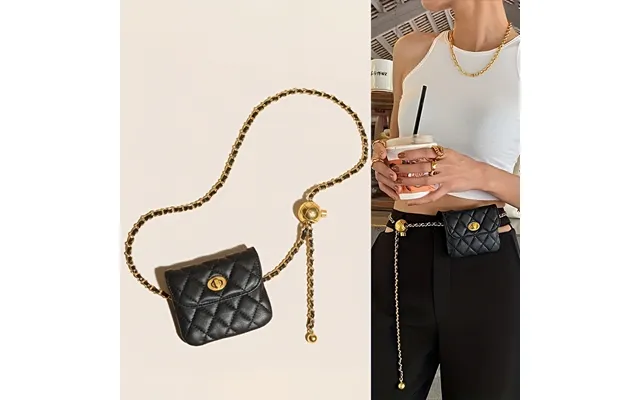 Women's Belts Golden Ball Chain Crossbody Bag Waist Chain Fashionable Cute Embroidered Thread Diamond Children's Coin Wa