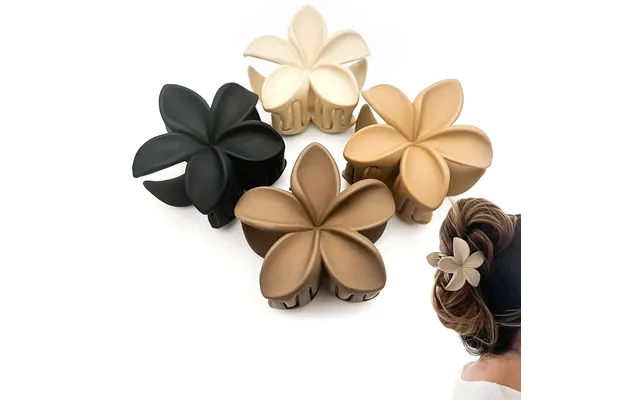 Women's Hair Accessories 8cm Flower Hairpin Frosted Large Plumeria Clip Back Of The Head Hair Shark Clip