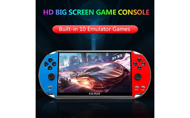 X7 X12 Plus Handheld Game Console 4.3 5.1 7.1 Inch Hd Screen Portable Audio Video Player Classic Play Built-in10000 Free
